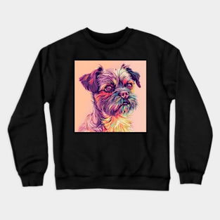 Brussels Griffon in 70's Crewneck Sweatshirt